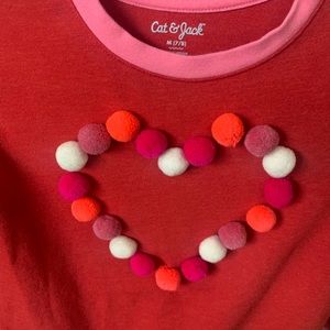 Girls 7/8 Cat & Jack heart pullover sweatshirt